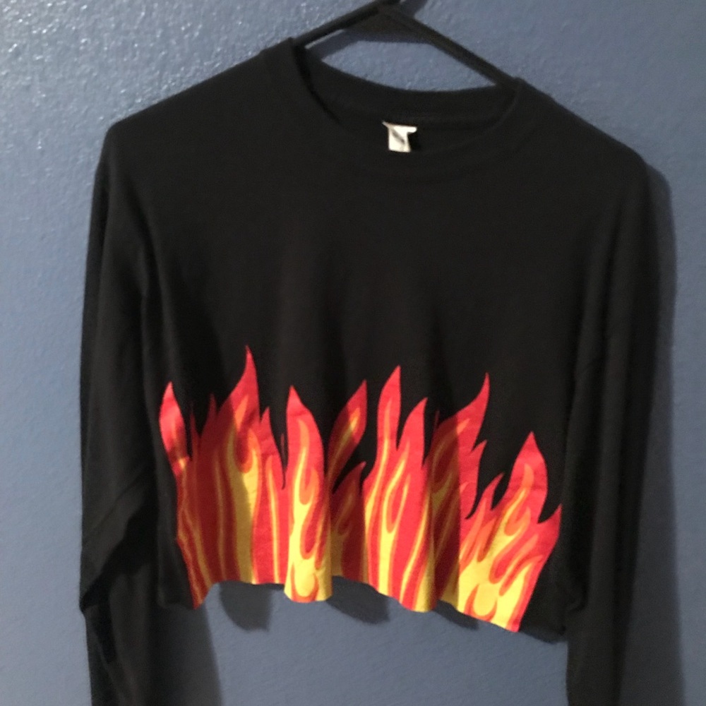 Flame Crop Tops